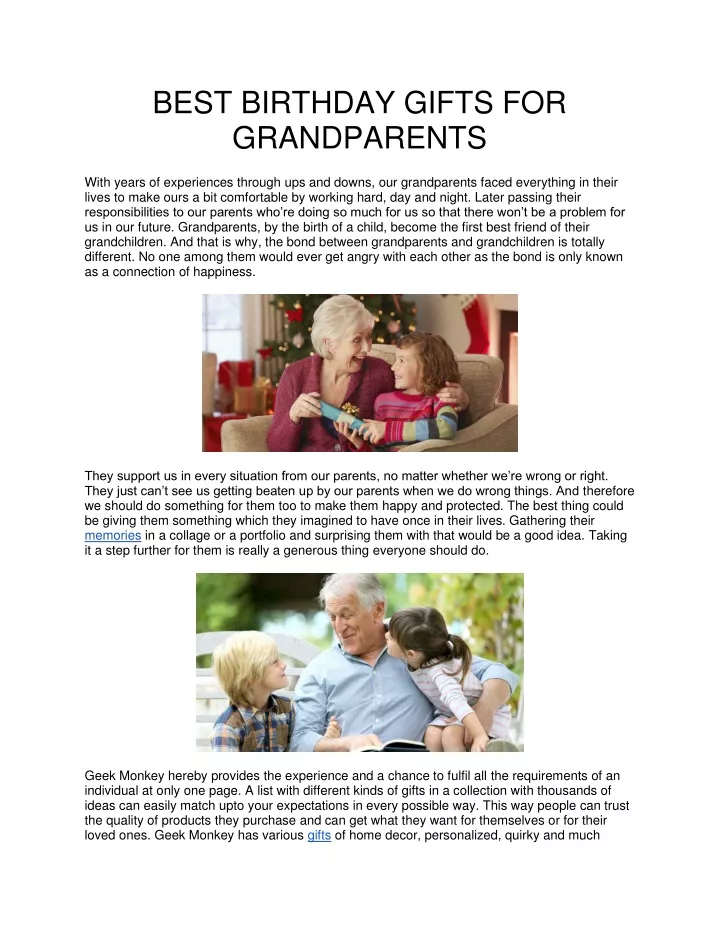 best birthday gifts for grandparents