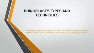 rhinoplasty types and techniques