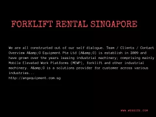 forklift rental singapore