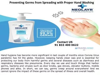 Preventing Germs from Spreading with Proper Hand Washing