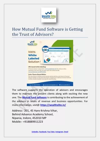 how mutual fund software is getting the trust