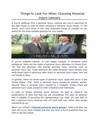 Bengal Law: Florida Accident Lawyers and Personal Injury Attorneys PLLC