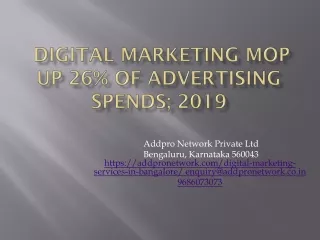 digital marketing mop up 26 of advertising spends 2019