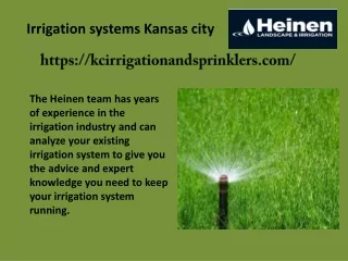 Irrigation systems Kansas city