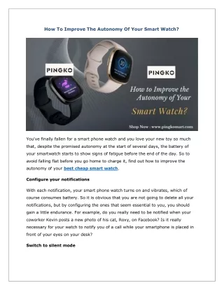 Smart Phone Watch