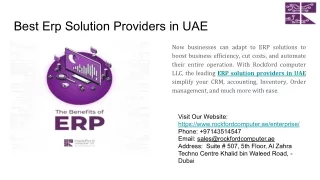 Best Erp Solution Providers in UAE