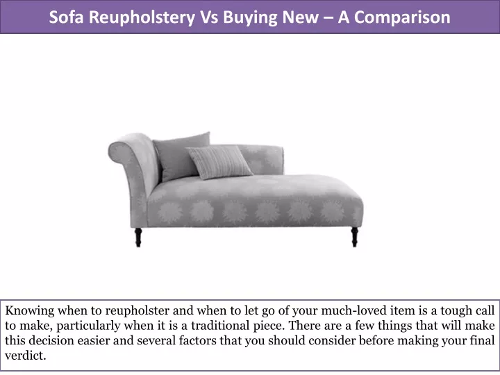 sofa reupholstery vs buying new a comparison