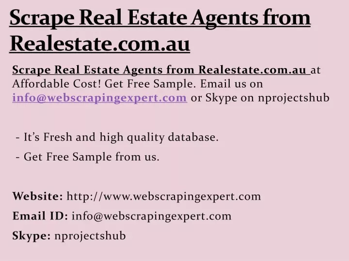 scrape real estate agents from realestate com au