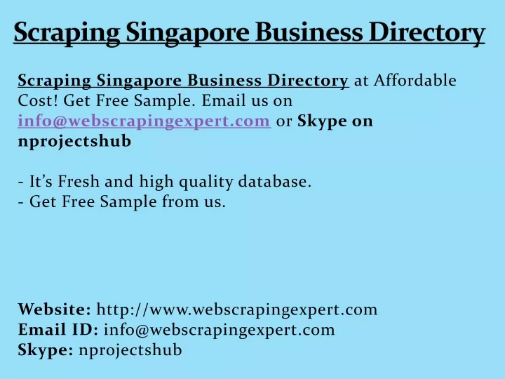 scraping singapore business directory