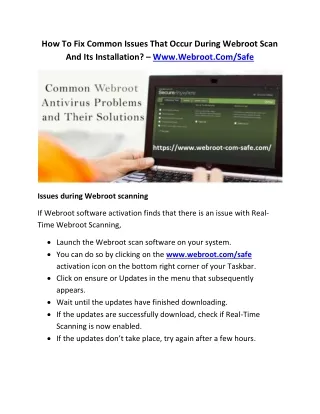 how to fix common issues that occur during