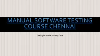 manual software testing course chennai
