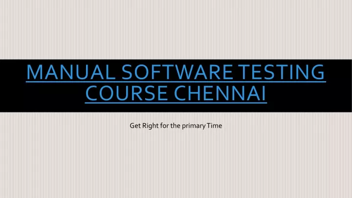 manual software testing course chennai