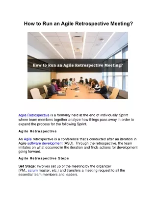 How to Run an Agile Retrospective Meeting?