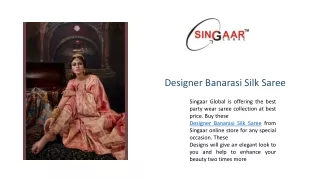 Designer Banarasi Silk Saree