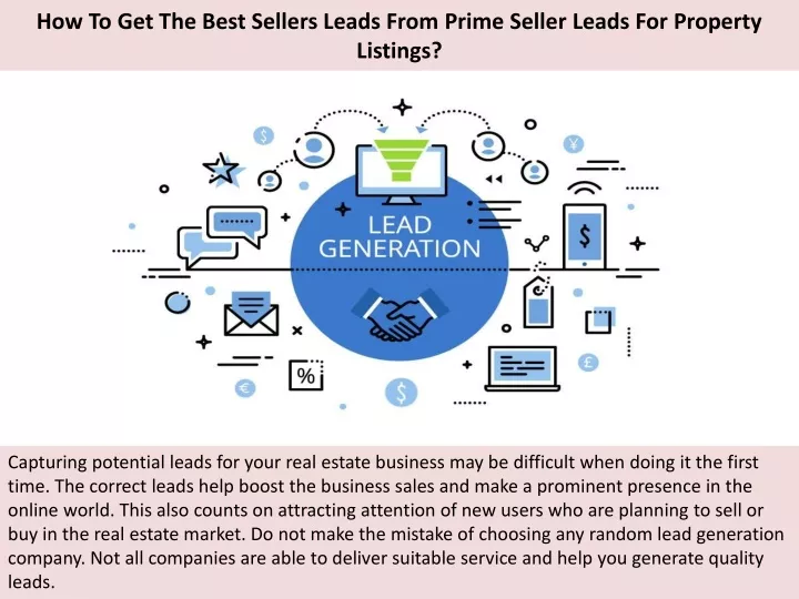 how to get the best sellers leads from prime seller leads for property listings