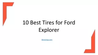 10 Best Tires for Ford Explorer