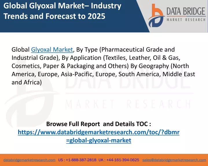 global glyoxal market industry trends