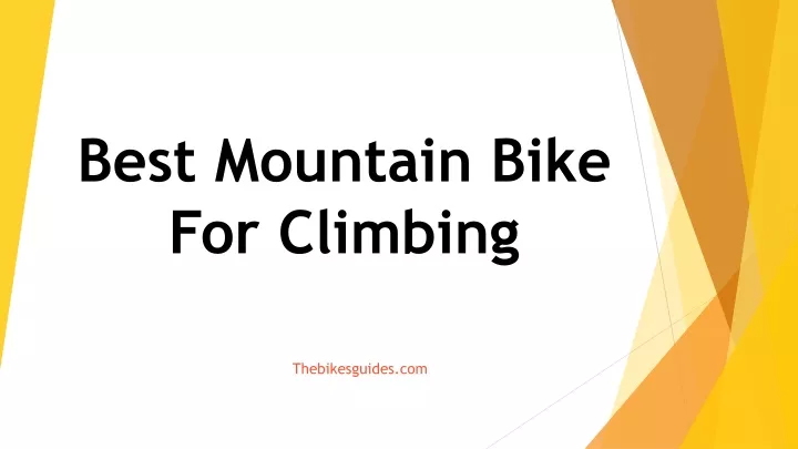 best mountain bike for climbing