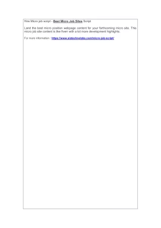 hire micro job script best micro job sites script