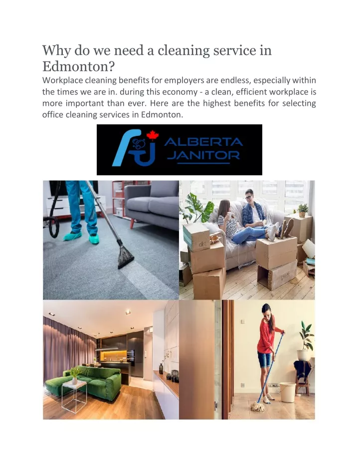 why do we need a cleaning service in edmonton