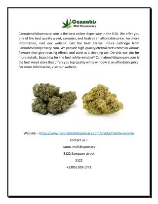 White Widow For Sale Online | Cannabmalldispensary.com