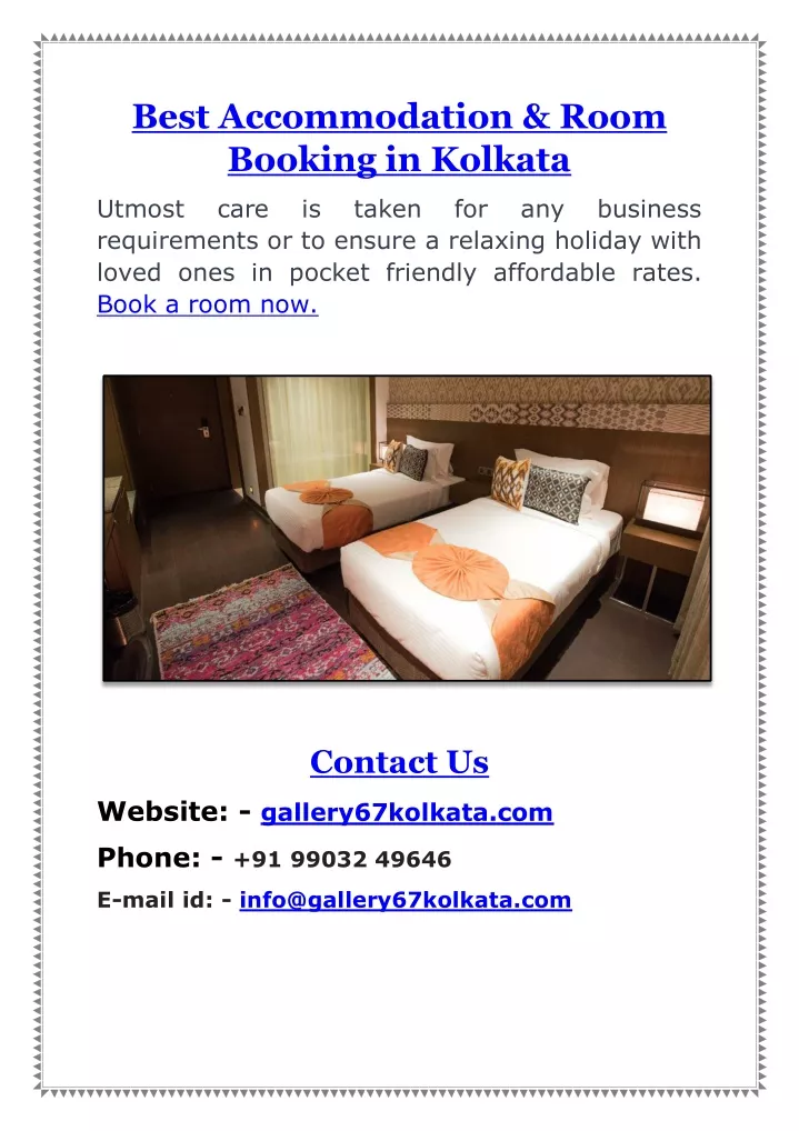 best accommodation room booking in kolkata