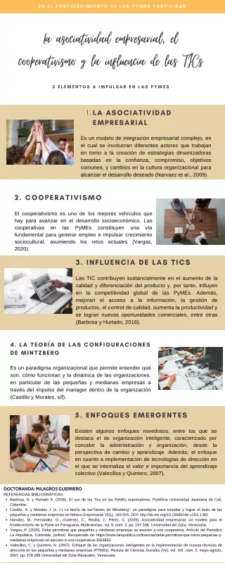 La asociatividad empresarial. El cooperativismo. Las Tics y la PyME.