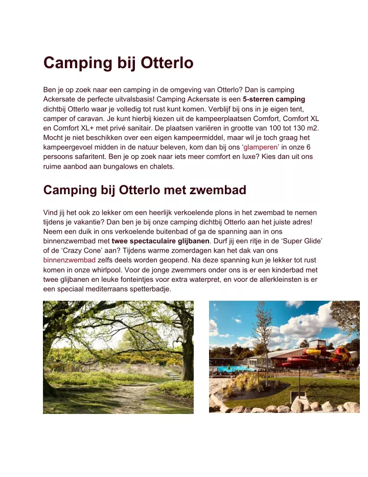 camping bij otterlo