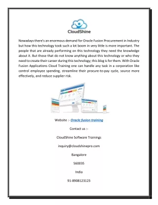 nowadays there s an enormous demand for oracle