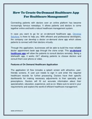 How To Create On-Demand Healthcare App For Healthcare Management edited-converted
