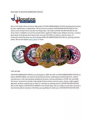 welcome to houston embroidery service