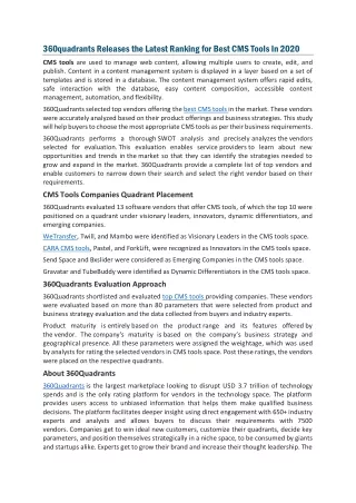 360quadrants releases the latest ranking for best