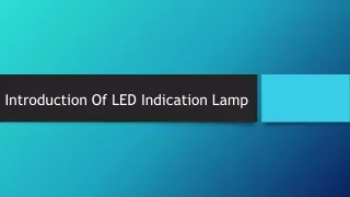 Introduction of LED Panel Indication Lamp