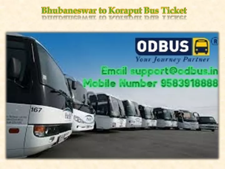 bhubaneswar to koraput bus ticket