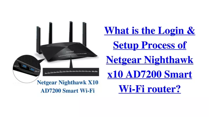 what is the login setup process of netgear