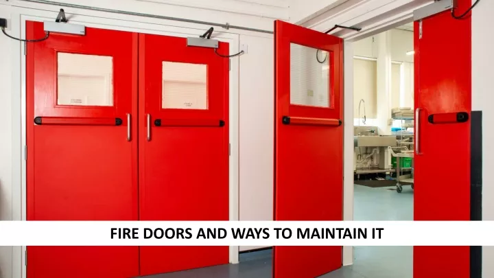 fire doors and ways to maintain it