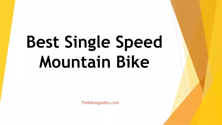 best single speed mountain bike