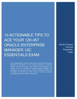 10 actionable tips to ace your 1z0 457 oracle