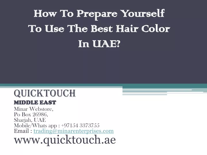 how to prepare yourself to use the best hair color in uae