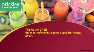 TASTE the OASIS the most refreshing cactus super fruit water. EVER.