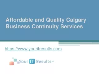 affordable and quality calgary business continuity services