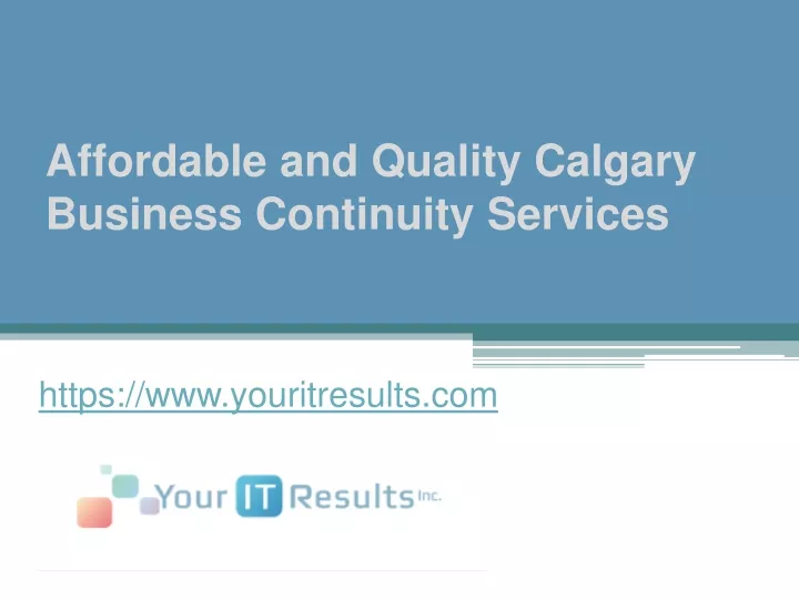 affordable and quality calgary business continuity services