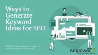ways to generate keyword ideas for seo