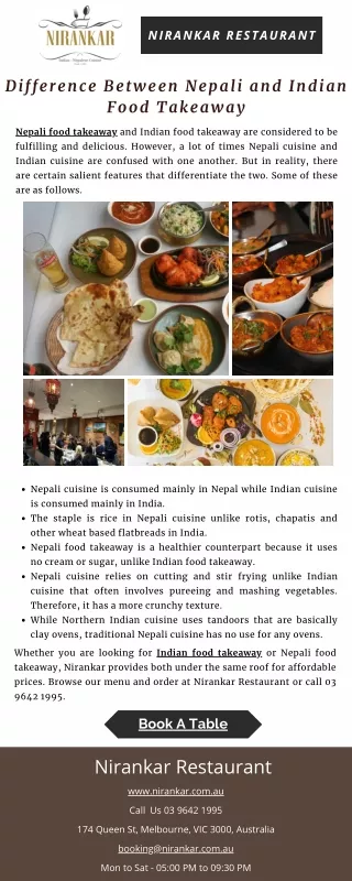 Difference between Nepali and Indian Food Takeaway