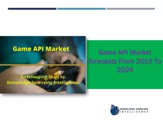game api market forecasts from 2019 to 2024