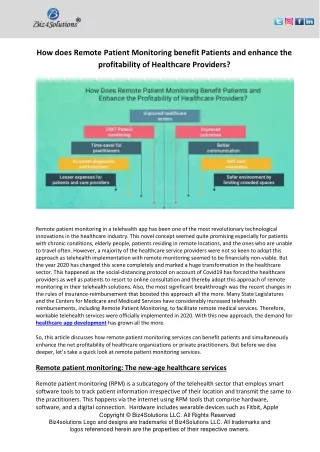 how does remote patient monitoring benefit