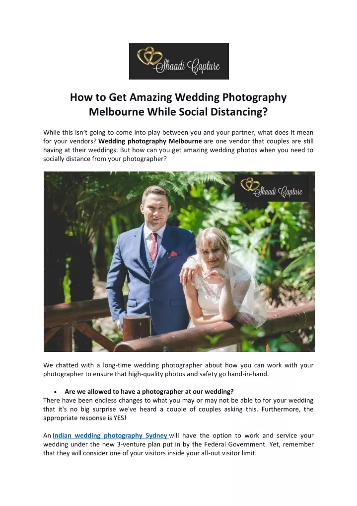 how to get amazing wedding photography melbourne