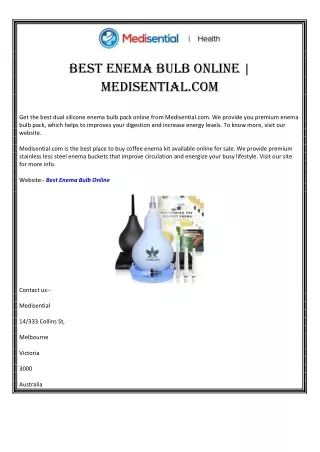 best enema bulb online medisential com