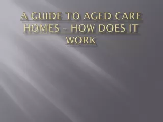 Aged Care Facilities Queensland