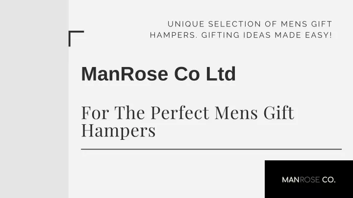 unique selection of mens gift hampers gifting
